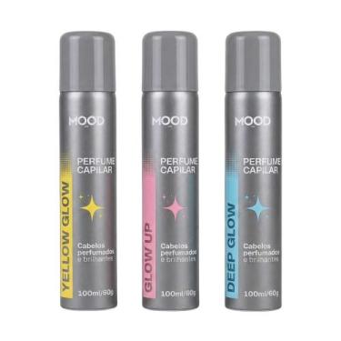 Imagem de Kit Perfume Capilar Aerossol Cabelos Perfumados e Brilhantes Mood 3 Un
