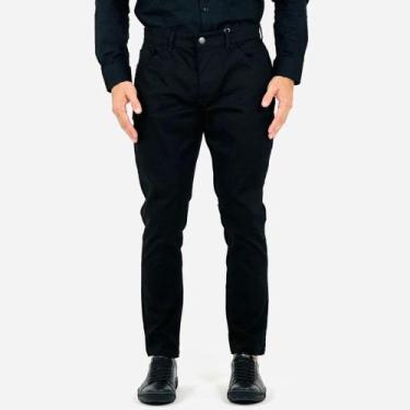 Imagem de Calça Young Style Skinny em Sarja Masculina, 38, Preto