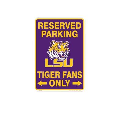 Imagem de Placa de ferro retrô para decoração de parede LSU Reserved Parking 20x30cm