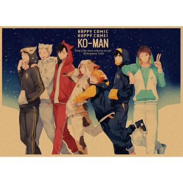 Imagem de Pintura em pôster Haikyuu Hinata Kageyama Vintage Art 30x42cm