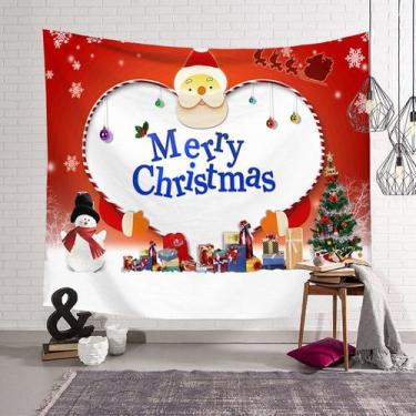 Imagem de Tapeçaria, parede de feliz Natal, 150x100cm, microtecido, fibra - yiwe