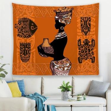 Imagem de Tapeçaria de parede para mulheres tribais africanas 280x150cm poliéste