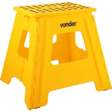 Imagem de Banqueta Plastica Dobravel 360mm Amarela Vonder Cor Amarelo