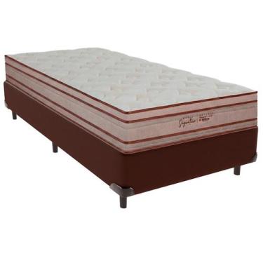 Imagem de Cama Box Solteiro e Colchão Artemis Molas Ensacadas Colchobel Marrom