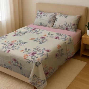 Imagem de Jogo de Cama Duplo Casal Queen Conjunto de Lençol 4 Peças - Estampa01 