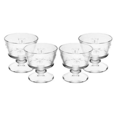 Imagem de Jogo 4 Taças de Sobremesa Lines Butterfly 240ml Vidro - Wolff