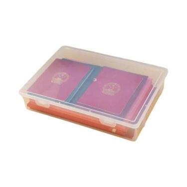 Imagem de Organizador De Documentos A4 Em Plástico Transparente Caixa De Armazen