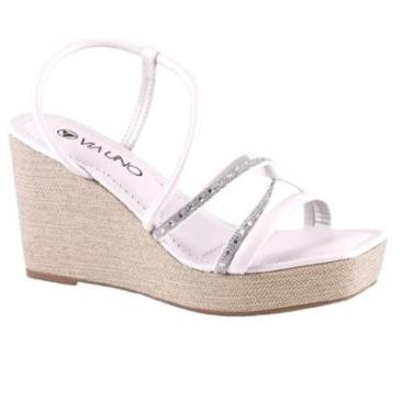 Imagem de SANDALIA VIA UNO PLATAFORMA TIRAS BRILHO REF 608045SSAVV-Feminino