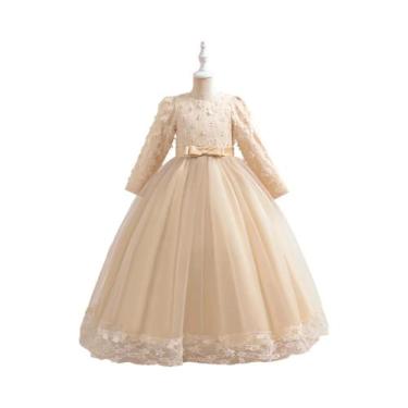 Imagem de Vestido De Festa Para Meninas Com Renda, Vestido Formal De Aniversário