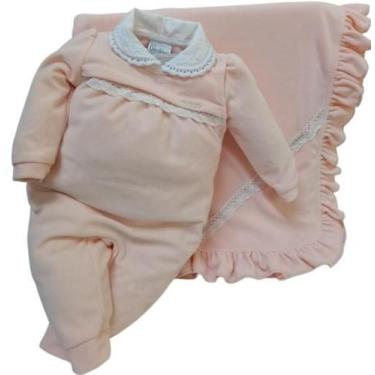 Imagem de Saída Maternidade Plush Inverno Bebê Menina Paraiso Rf 16136, Rosa pes