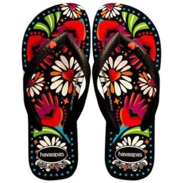 Imagem de Chinelo Havaianas Top Begonia Feminino - Preto-Feminino