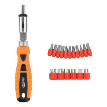 Imagem de Jogo Bits e Soquetes 18 Peças Cabo Articulado Reversível SPARTA