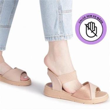 Imagem de Sandália Calce Sem as Mãos Picadilly SlipFit Anabela Confort-Feminino