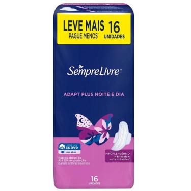 Imagem de Absorvente Cobertura Suave Noite e Dia Com Abas Sempre Livre 16 Unidad