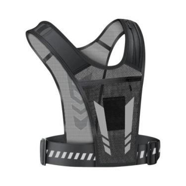 Imagem de Colete Refletivo Unissex Para Corrida Com Mochila De Hidratação Em Mal