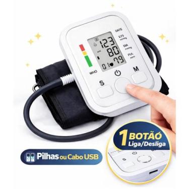 Imagem de Aparelho Medidor de Pressão Digital com Tela LCD Grande e Precisa - Me