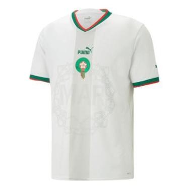 Imagem de Camisa Puma Marrocos Away 22/2023 Masculina - Branca/Vermelha G-Masculino