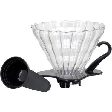 Imagem de Kanne Suporte Filtro Café 10X12X12Cm Borosilicato Transp Com Acessorio