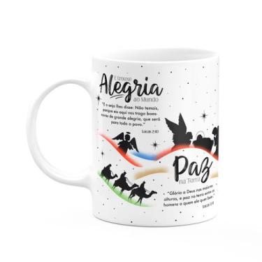 Imagem de Caneca Natal abençoado - Amor Paz Esperança Amor - Branca - JPS INFO