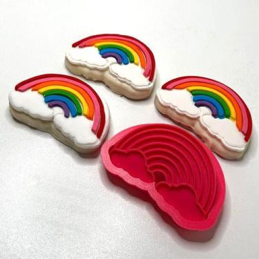 Imagem de Cortador e Marcador Arco Íris Nuvem - D250583 - Ideal para Diversas Ma