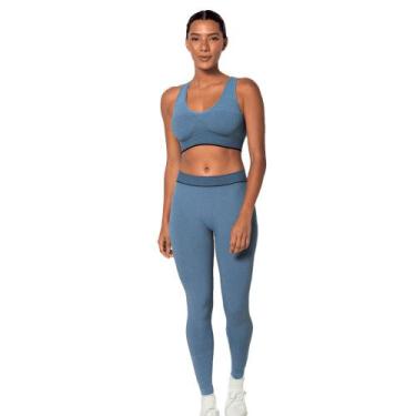 Imagem de Calça Legging Feminina Esportiva Sem Costura De Microfibra Esportiva V