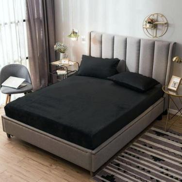 Imagem de Capa de Colchão Solteiro Ziper Suede Protetor 1,90x90x30cm - Fama, Pre