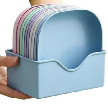 Imagem de Jogo 20 Pratos com Suporte Organizador 15cm - Ami