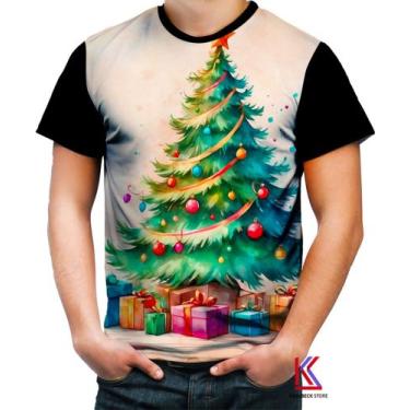 Imagem de Camiseta Colorida Árvore de Natal Christmas Noel Presente 1 - Kasubeck