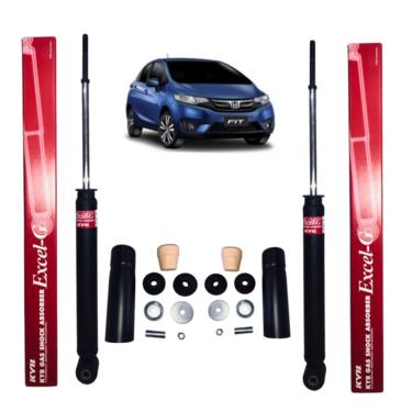 Imagem de 2 Amortecedor Kyb Traseiro Direito/Esquerdo + Kit Batente Honda Fit 2003 A 2008