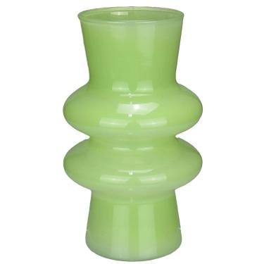 Imagem de VASO DECORATIVO ENFEITE PLANTA ECLIPSE LEITOSO VIDRO 20x12x12cm VERDE