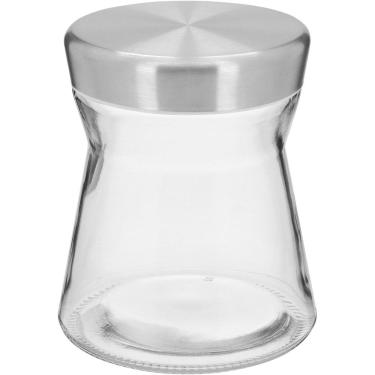 Imagem de KIT 2 POTES POTES MANTIMENTOS HOME&CO COM TAMPA DE VIDRO 500ml 11x11x11cm