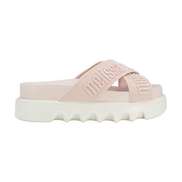 Imagem de Tamanco Melissa Cross M-Lover Platform Bege/Rosa