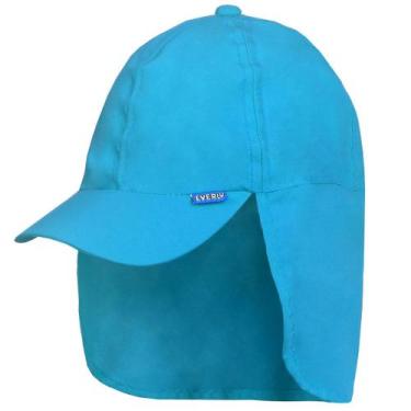 Imagem de Boné Bebê e Infantil Proteção UV Microfibra Azul Everly, P