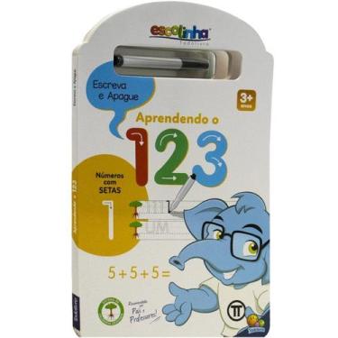 Imagem de Livro Escreva e Apague - Aprendendo o 123, Aprendizado Divertido e Edu