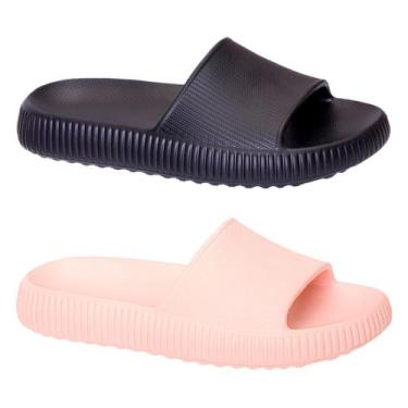 Imagem de Kit 2 Pares Chinelo Nuvem Ortopédico Unissex Macio e Confortável - Sim