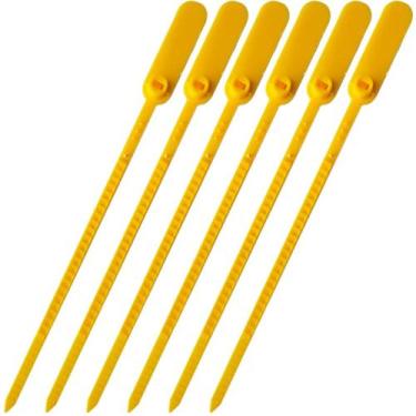 Imagem de Lacre Para Malote Numerado Escada Plástico Amarelo 23cm Com 100 Peças 