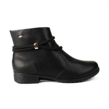 Imagem de Bota Feminina Salto Baixo Cano Curto Almeria Dakota G5303, 35 , Preto