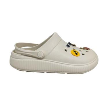 Imagem de Babuche Clog Feminino Eva Leve e Macio Com Bottons Moleca 5832101, Bra