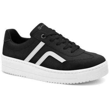 Imagem de Tênis Preto Adorno Em Branco Ramarim 2491103, Preto, 37