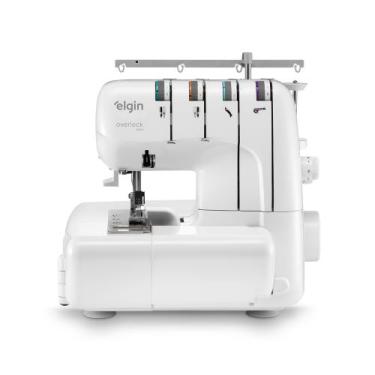 Imagem de Máquina De Costura Elgin Overlock 2000 Portátil Branca 127v, Branco, 1