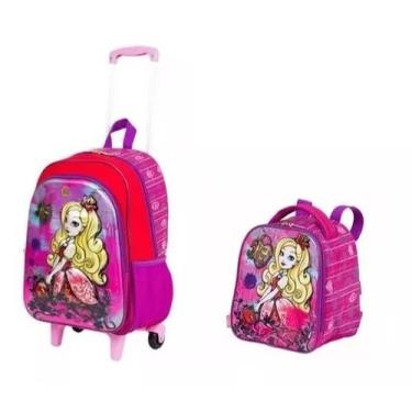Imagem de Mochila Ever After High Apple White 3d Rodinhas + Lancheira - Sestini