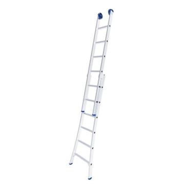 Imagem de Escada Extensível 12 Degraus 3,09m 2x6 Alumínio Cinza com Rodas Dobrável Suporta 150kg Mor