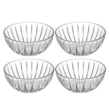 Imagem de Jogo 4 Bowl de Cristal Ecológico Mini Tigela Cumbuca Transparente Wolf