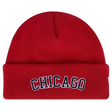 Imagem de Touca Gorro New Era Basquete Chicago Bulls Algodao Tamanho Unico Vermelho Unissex New Era
