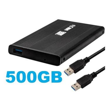 Imagem de Hd Externo 500GB USB 3.0 Slim Portátil Para Videogame TV PC Notebook -