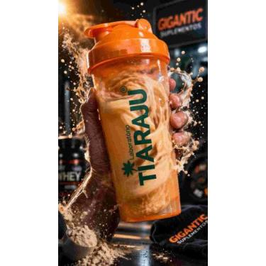Imagem de Tiaraju Coqueteleira Shaker 400ml Tampa Rosca Academia Fitness Resiste
