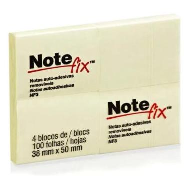 Imagem de Bloco de Notas Adesivos Reposicionáveis 38x50 mm - 100 Folhas - 4 Unid