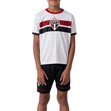 Imagem de Camiseta Infantil Meninos Braziline São Paulo FC Branca - 00, Branco, 