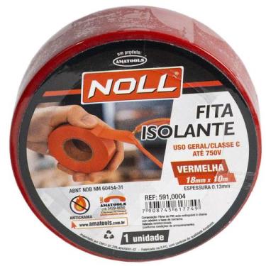 Imagem de Fita Isolante Vermelho 18mm x 10m (591,0004) - Noll
