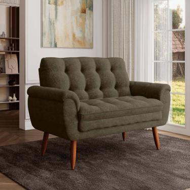 Imagem de Poltrona Decorativa 2 Lugares Xangai Chenille Prince Marrom